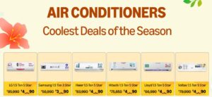 Top 6 Air Conditioners in India – LG, Samsung, Haier, Hitachi, Lloyd, and Voltas with prices and features for Summer 2025.