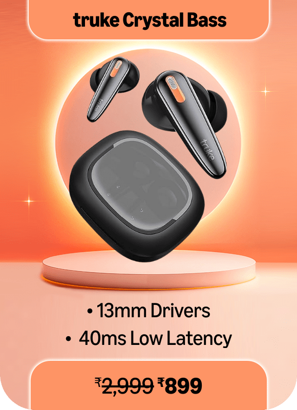 truke New Launch Crystal Bass True Wireless in Ear Earbuds